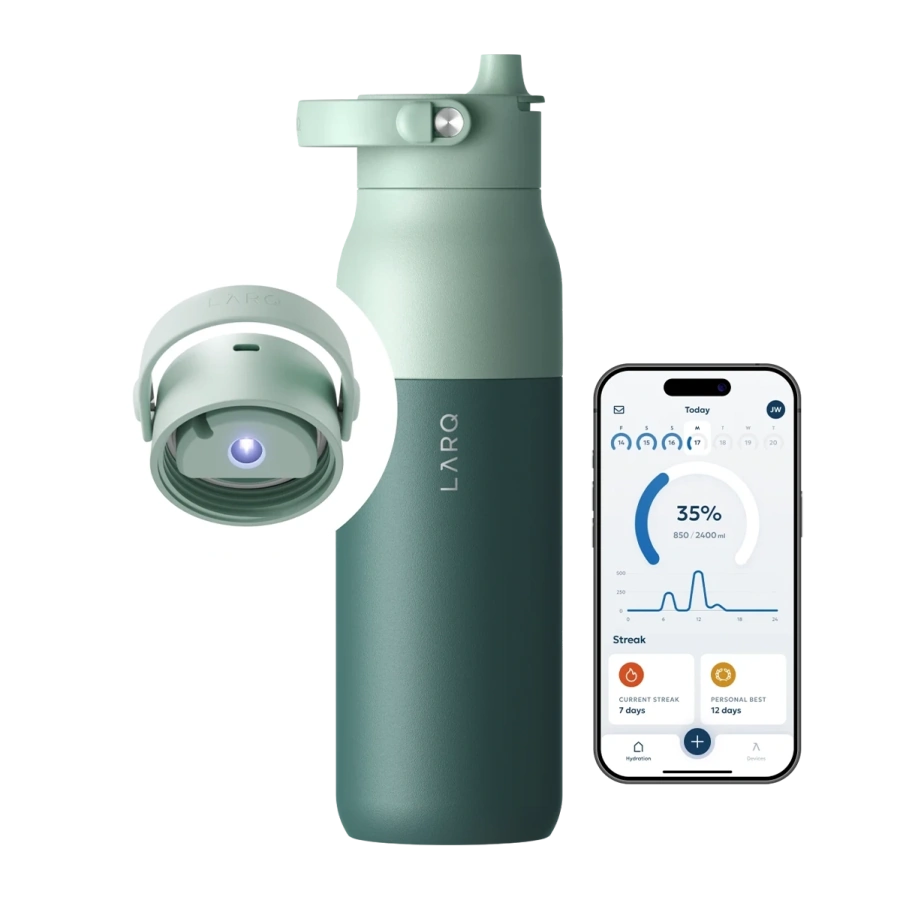Розумна пляшка для води з функцією очищення LARQ Bottle PureVis 2 - 34 oz/1000ml with Essential Bottle Filter - Eucalyptus Green