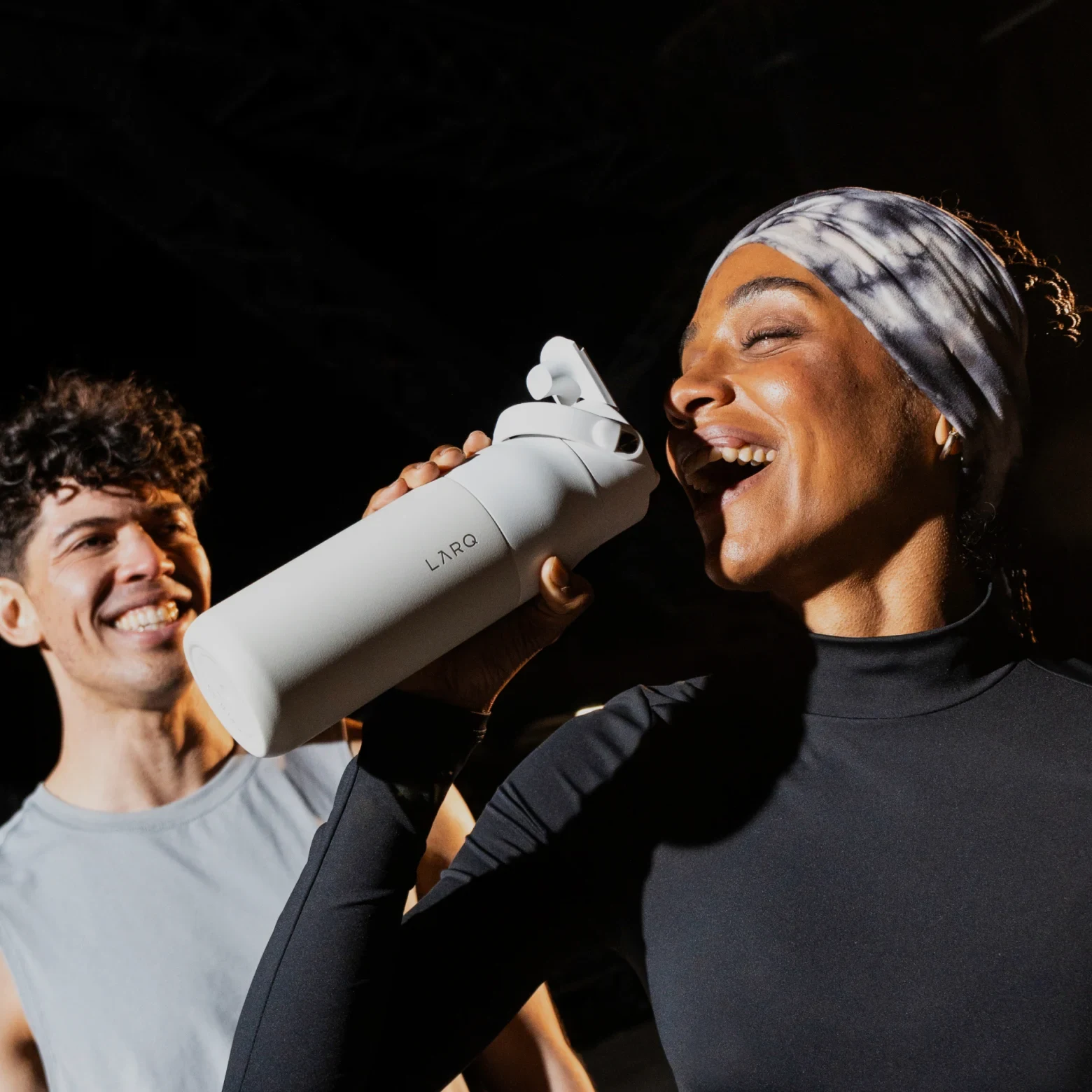 Розумна пляшка для води з функцією очищення LARQ Bottle PureVis 2 - 34 oz/1000ml with Essential Bottle Filter - Granite White