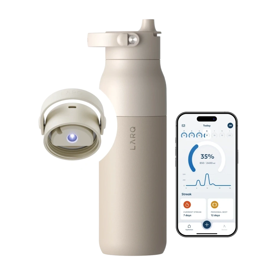 Розумна пляшка для води з функцією очищення LARQ Bottle PureVis 2 - 34 oz/1000ml with Essential Bottle Filter - Mojave Dune