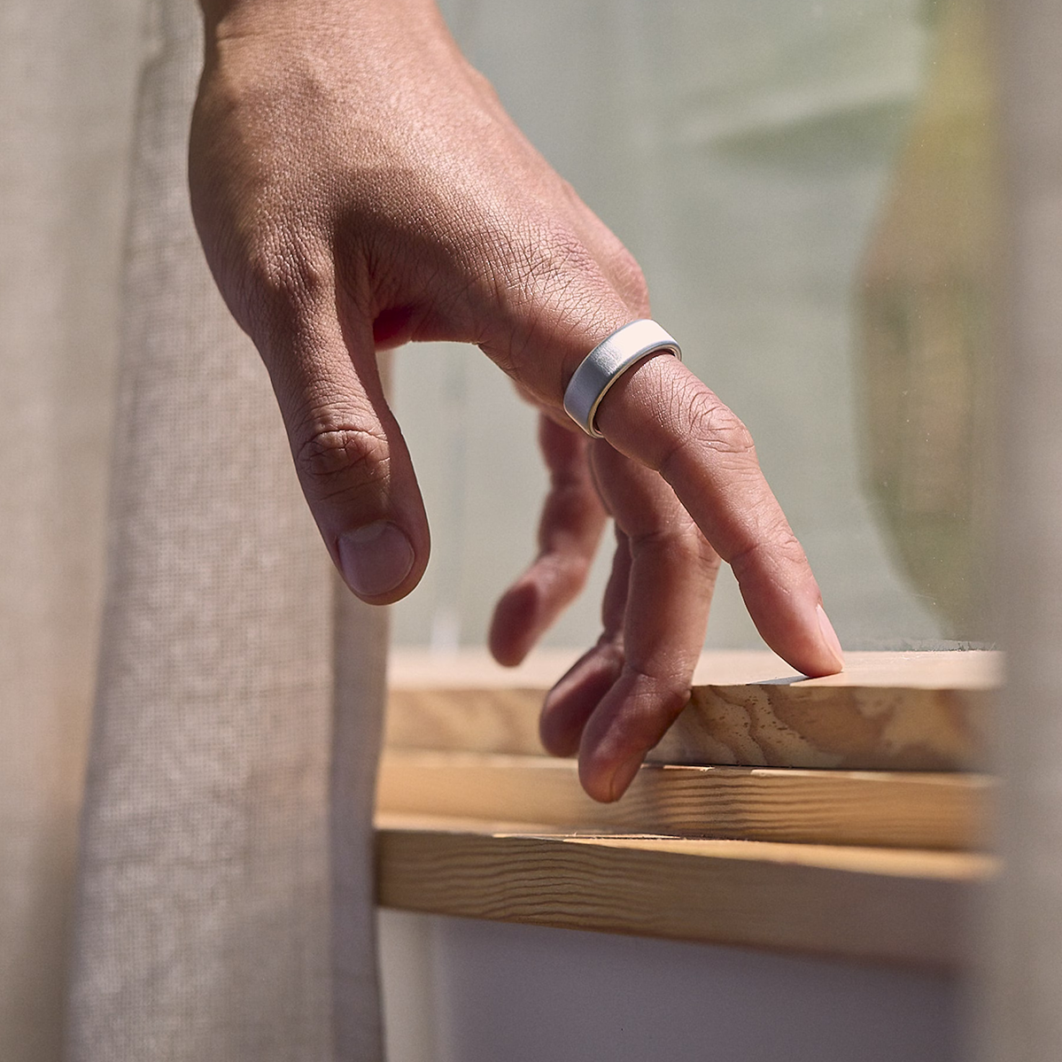 Розумне кільце Oura Ring 4 Brushed Silver - Size 7 (JZ90-54220-07)
