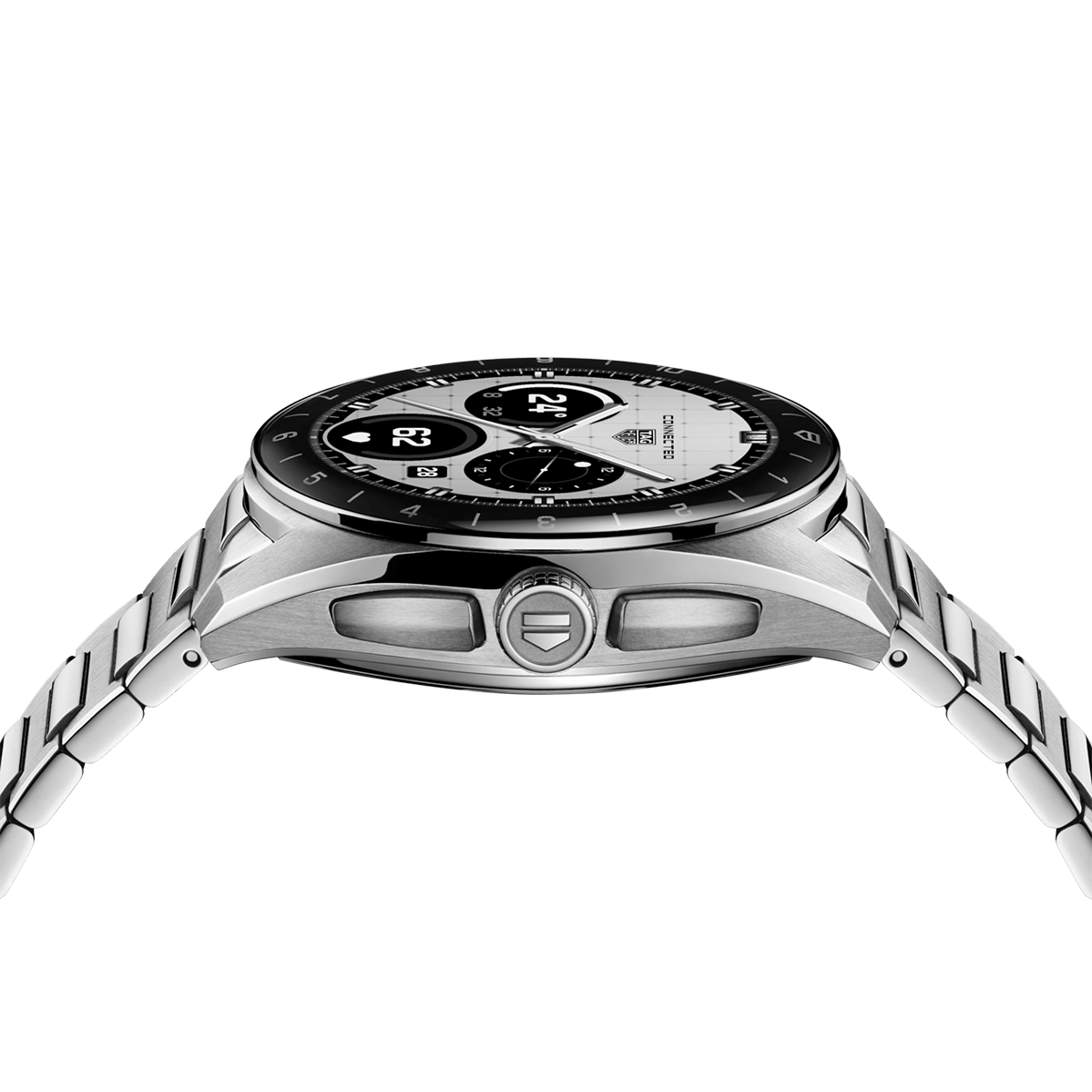 Смарт-часы TAG Heuer Connected Calibre E5 - 40 mm Steel Case with Silver Steel Bracelet (SBT8010.BA0002)