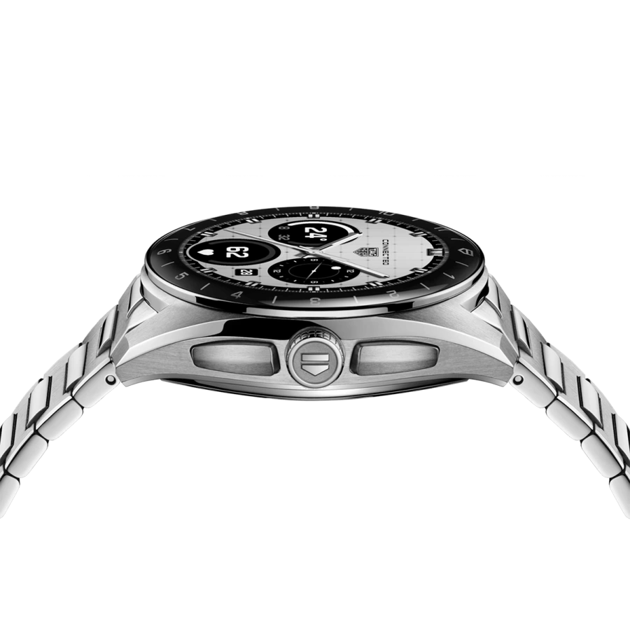 Смарт-годинник TAG Heuer Connected Calibre E5 - 40 mm Steel Case with Silver Steel Bracelet (SBT8010.BA0002)