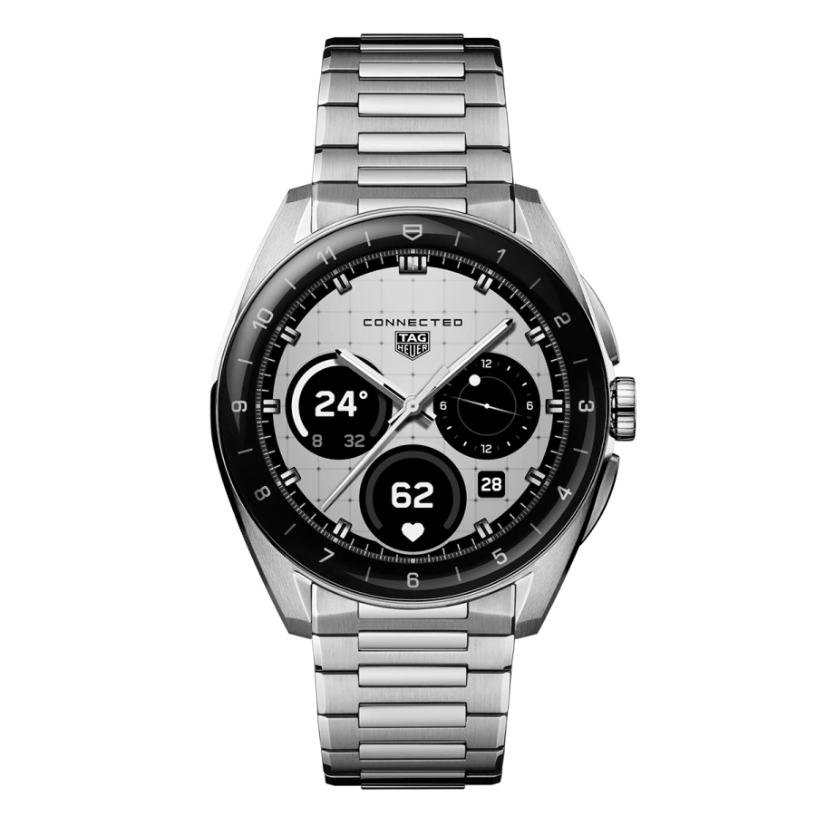 Смарт-годинник TAG Heuer Connected Calibre E5 - 40 mm Steel Case with Silver Steel Bracelet (SBT8010.BA0002)