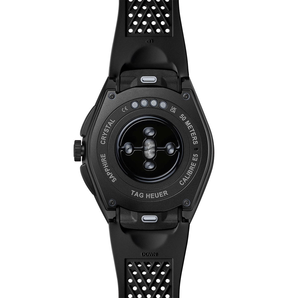 Смарт-часы TAG Heuer Connected Calibre E5 - 45 mm Black DLC Grade 2 Titanium Case with Black Rubber Strap (SBT8A80.BT6293)