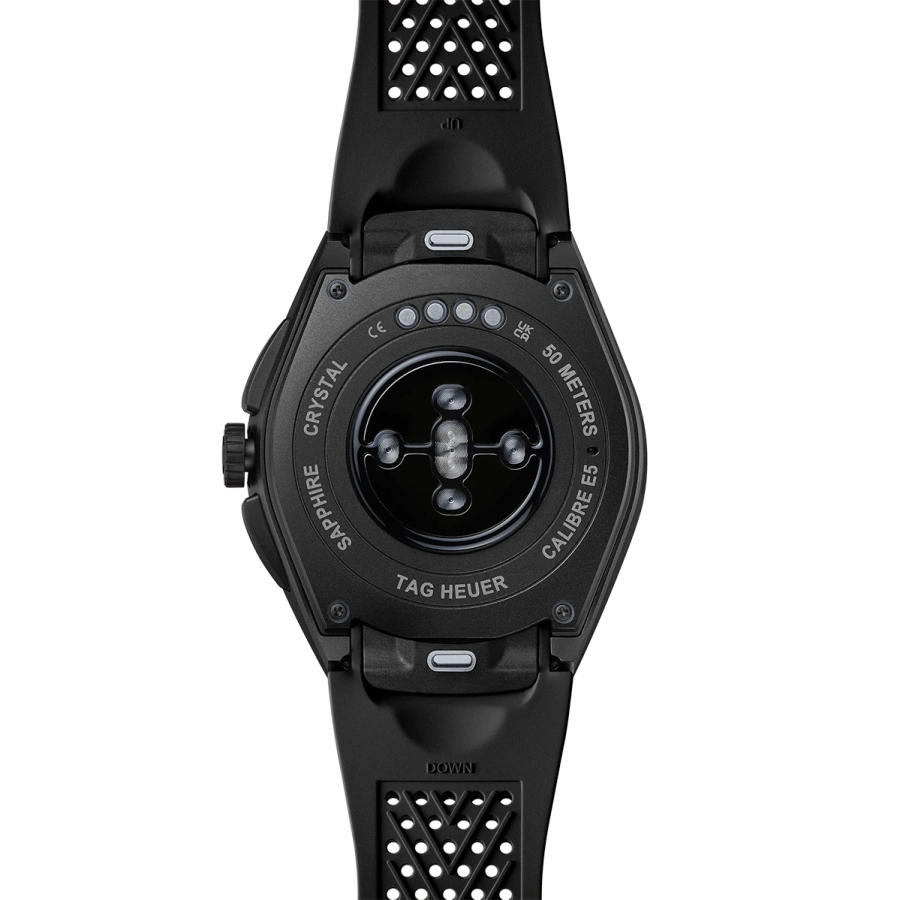 Смарт-годинник TAG Heuer Connected Calibre E5 - 45 mm Black DLC Grade 2 Titanium Case with Black Rubber Strap (SBT8A80.BT6293)