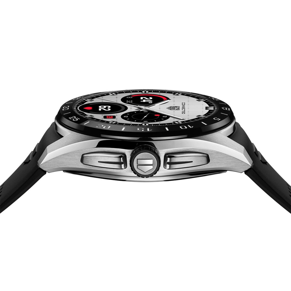 Смарт-часы TAG Heuer Connected Calibre E5 - 40 mm Steel Case with Black Rubber Strap (SBT8010.BT0002)