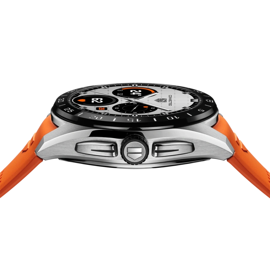 Смарт-годинник TAG Heuer Connected Calibre E5 - 45 mm Steel Case with Orange Rubber Strap (SBT8A10.BT6366)