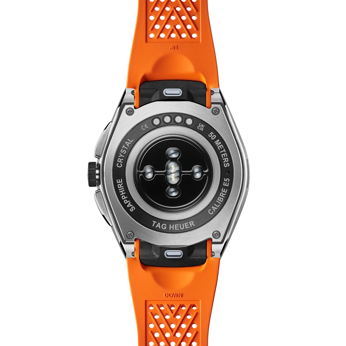 Смарт-часы TAG Heuer Connected Calibre E5 - 40 mm Steel Case with Orange Rubber Strap (SBT8010.BT0020)