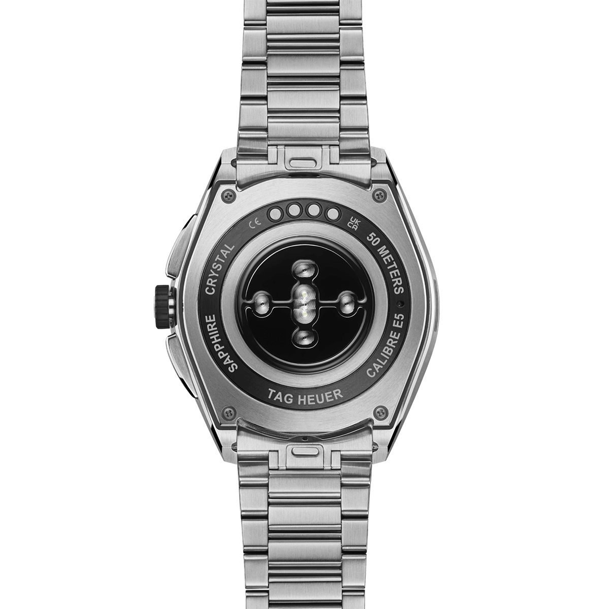 Смарт-часы TAG Heuer Connected Calibre E5 - 45 mm Steel Case with Silver Steel Bracelet (SBT8A10.BA0003)