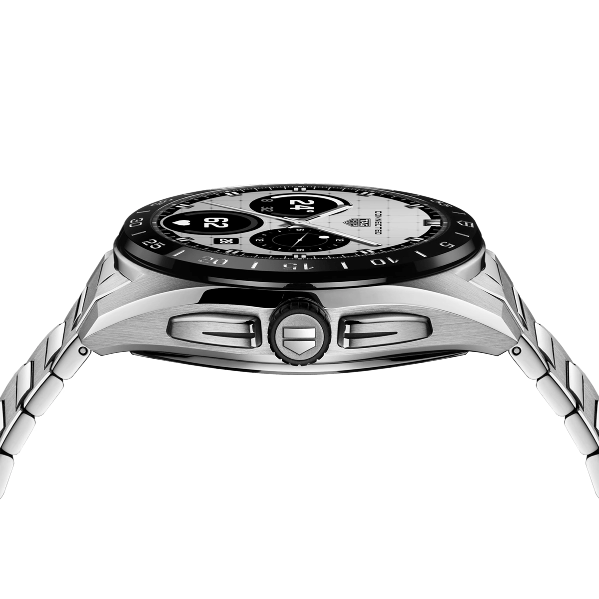 Смарт-часы TAG Heuer Connected Calibre E5 - 45 mm Steel Case with Silver Steel Bracelet (SBT8A10.BA0003)