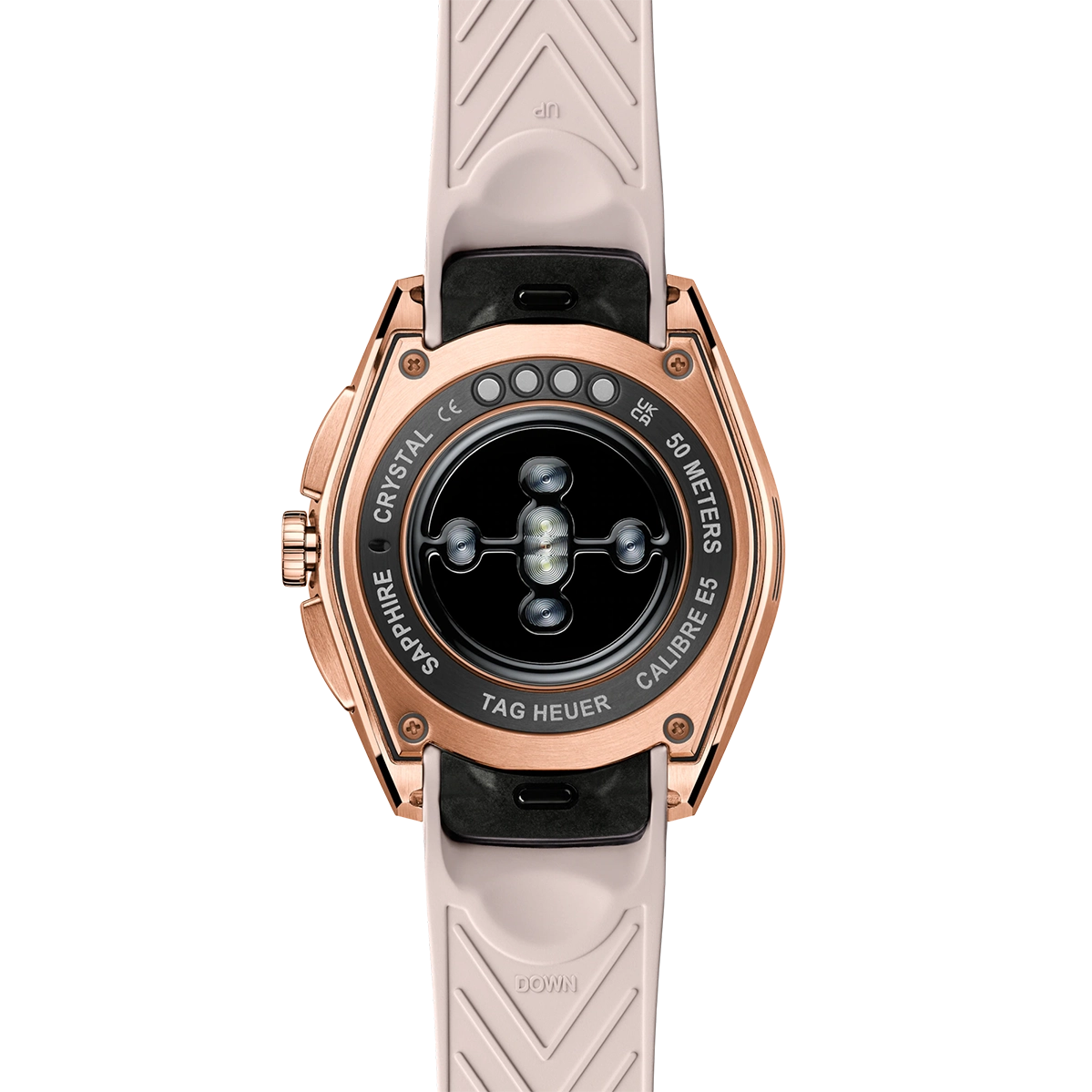 Смарт-часы TAG Heuer Connected Calibre E5 Golden Bright Edition - 40 mm Rose Golden PVD Steel Case with Pink Rubber Strap (SBT8011.BT0036)