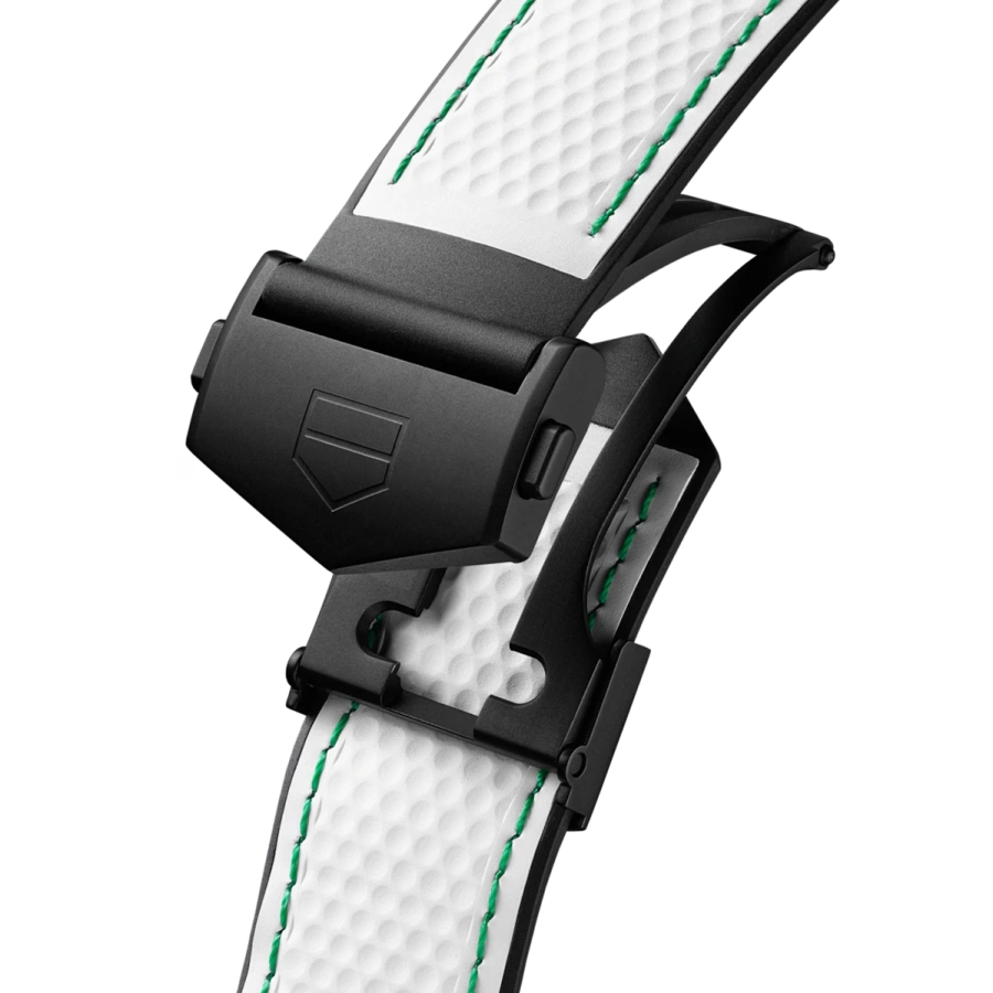 Смарт-годинник TAG Heuer Connected Calibre E5 Golf Edition - 45 mm Black DLC Grade 2 Titanium Case with White & Black Rubber Strap (SBT8A81.EB0335)