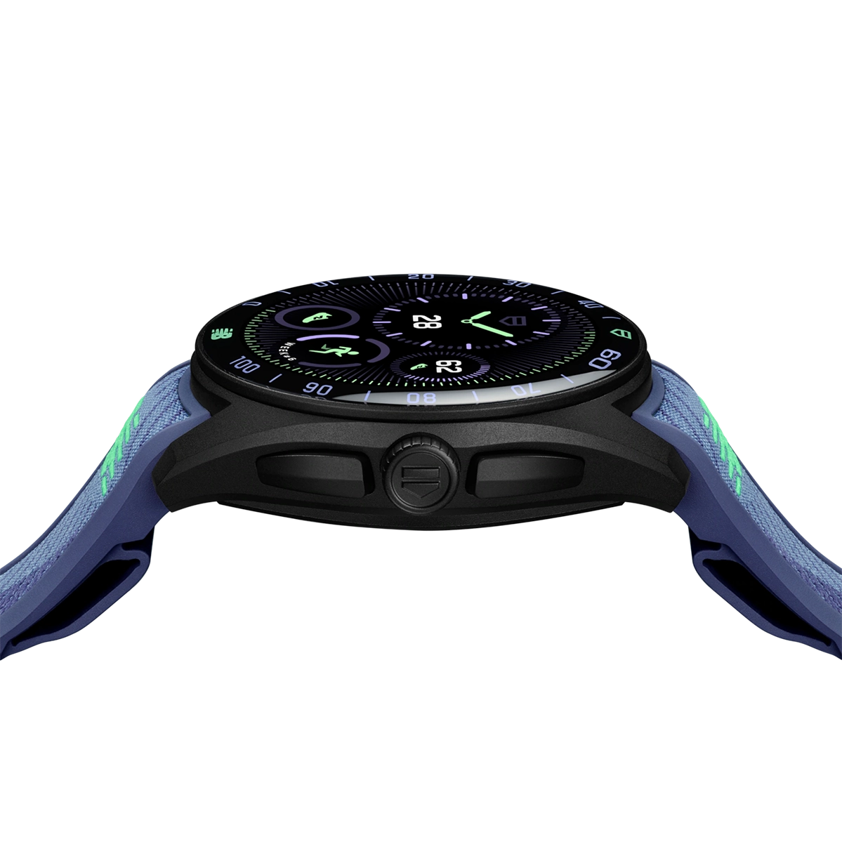 Смарт-годинник TAG Heuer Connected Calibre E5 New Balance Edition - 40 mm Black DLC Grade 2 Titanium Case with Multicolor Rubber Strap (SBT8082.EB0394)