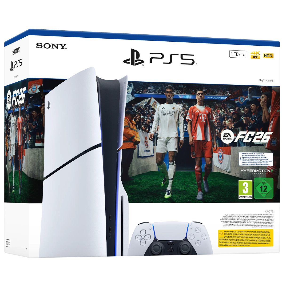 Стаціонарна ігрова приставка Sony PlayStation 5 Slim Blu-Ray 1TB - EA SPORTS FC 26 Bundle (1000049854)