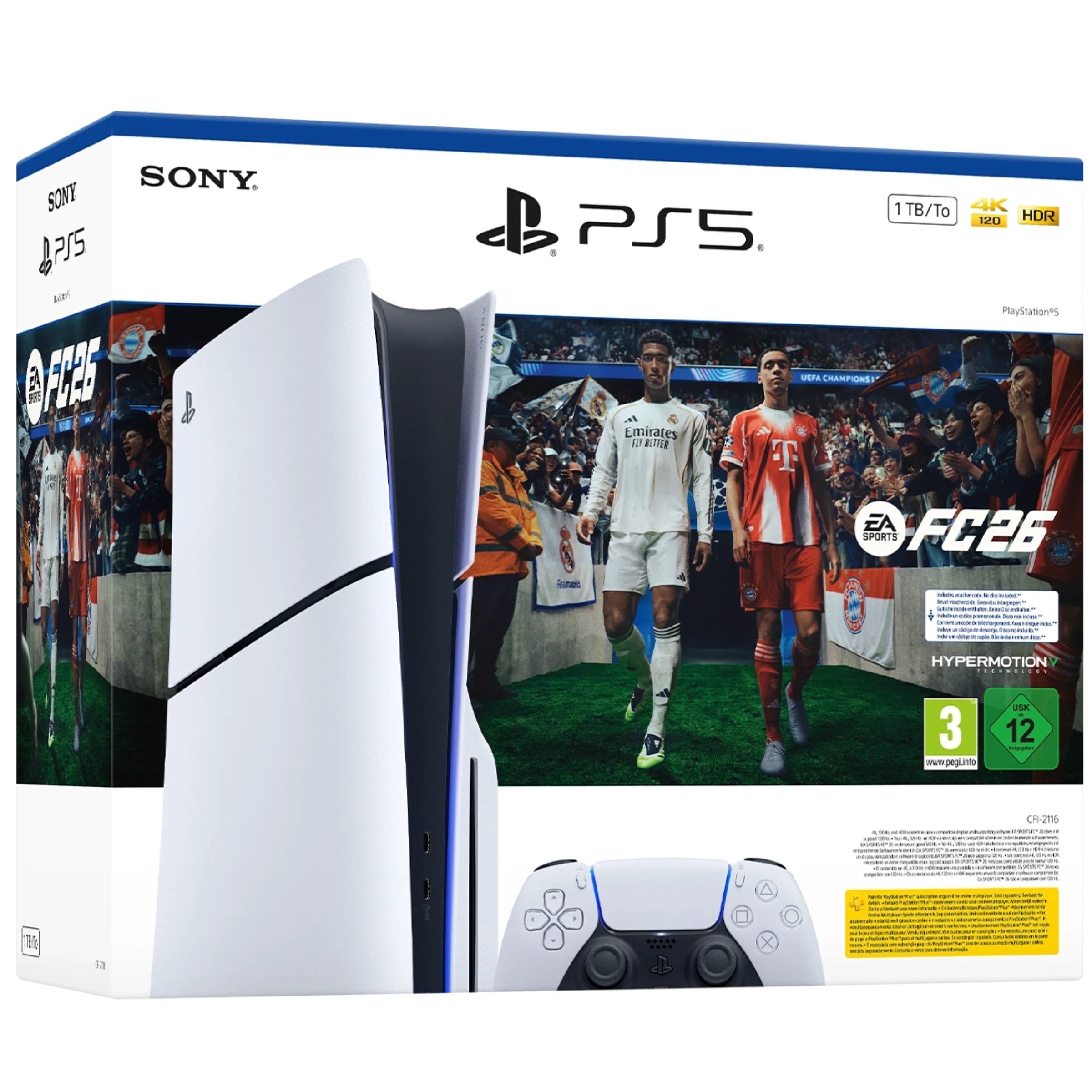 Стаціонарна ігрова приставка Sony PlayStation 5 Slim Blu-Ray 1TB - EA SPORTS FC 26 Bundle (1000049854)