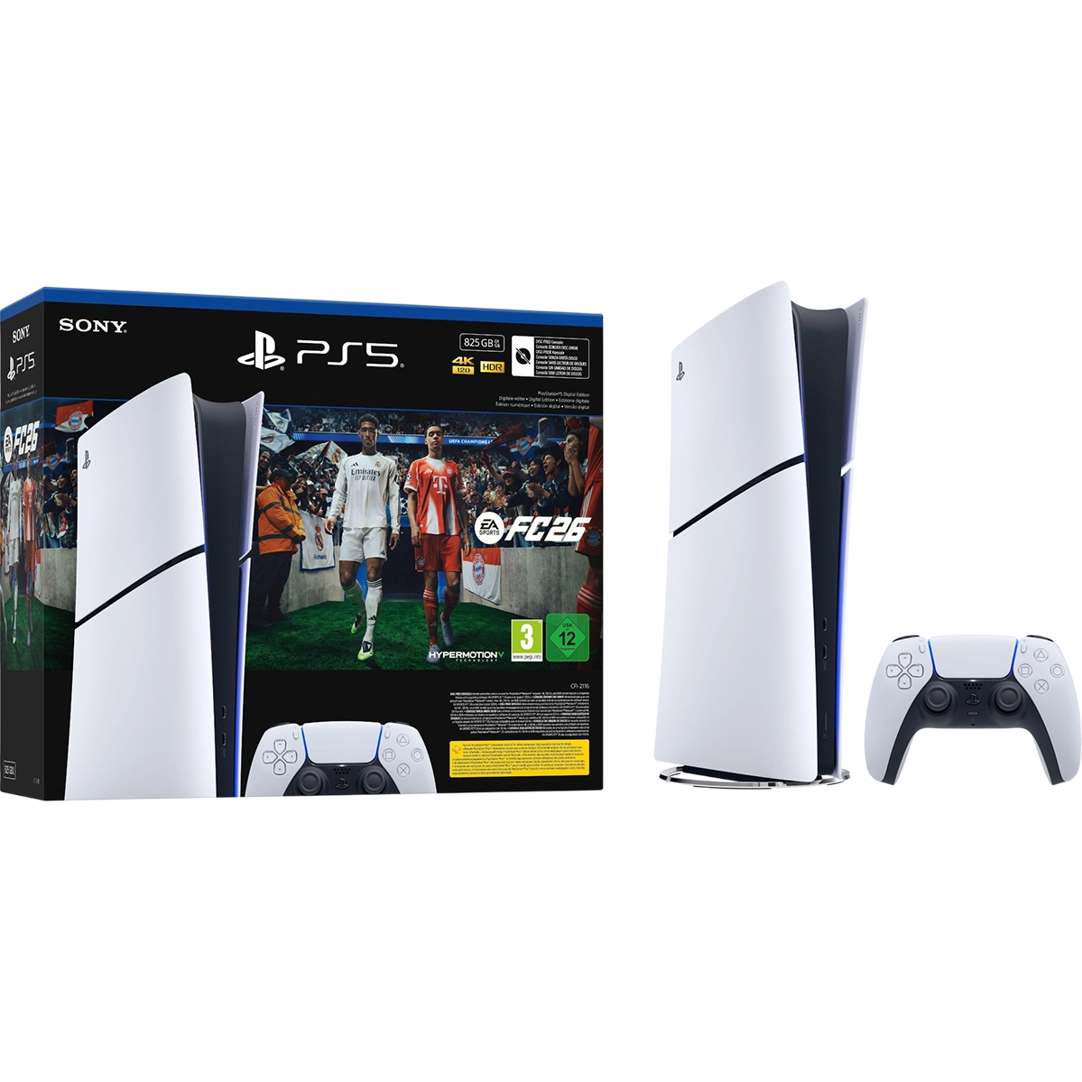 Стаціонарна ігрова приставка Sony PlayStation 5 Slim Digital Edition 825GB - EA SPORTS FC 26 Bundle (1000049864)