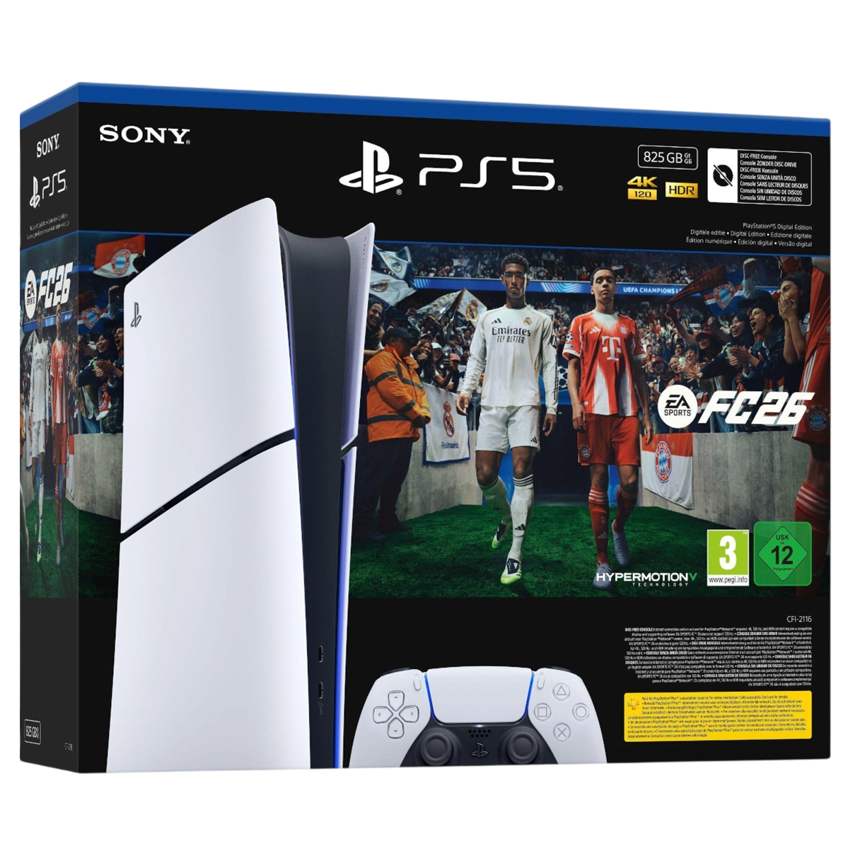 Стаціонарна ігрова приставка Sony PlayStation 5 Slim Digital Edition 825GB - EA SPORTS FC 26 Bundle (1000049864)