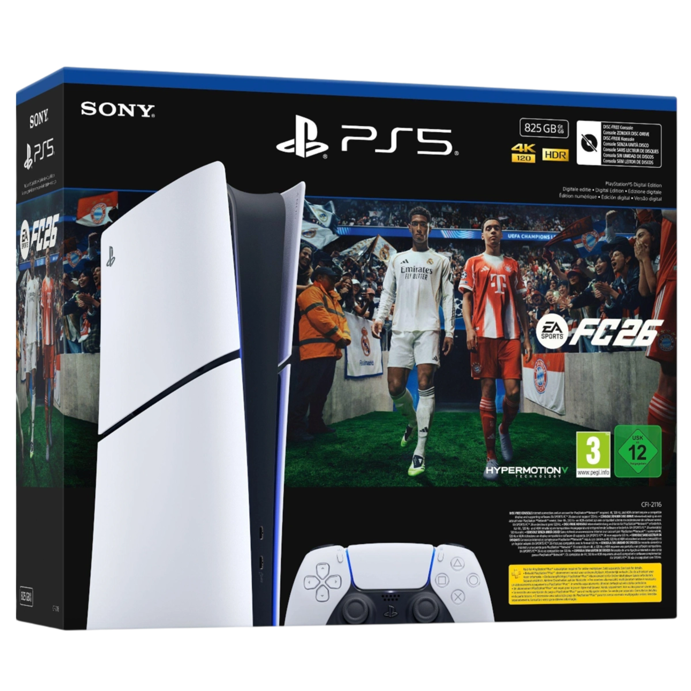 Стаціонарна ігрова приставка Sony PlayStation 5 Slim Digital Edition 825GB - EA SPORTS FC 26 Bundle (1000049864)