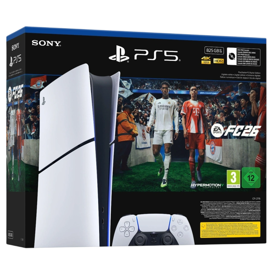 Стационарная игровая приставка Sony PlayStation 5 Slim Digital Edition 825GB - EA SPORTS FC 26 Bundle (1000049864)