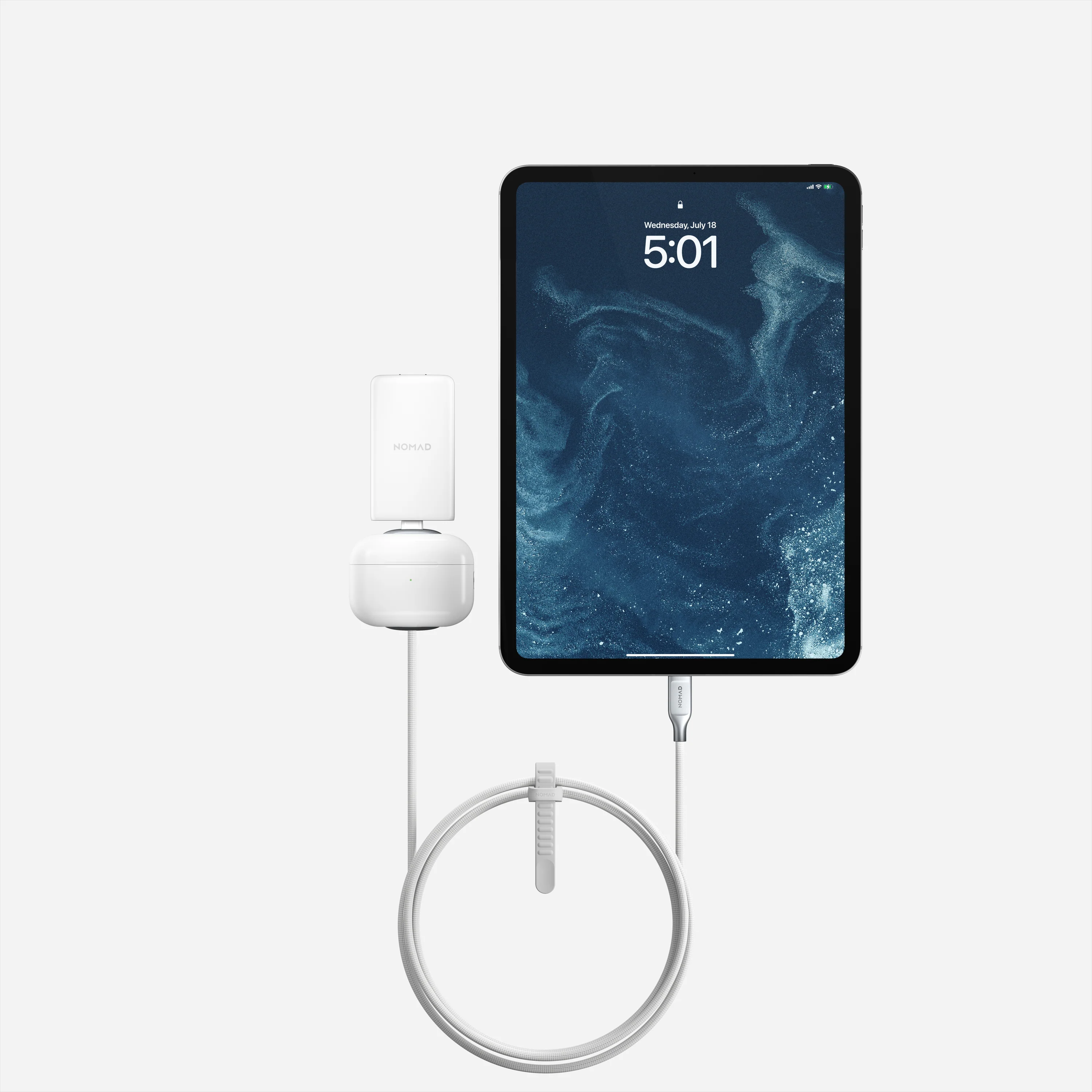 Універсальний кабель Nomad USB-C Kevlar Universal Cable for Apple Watch [1.5 m] - White (NM014667858)