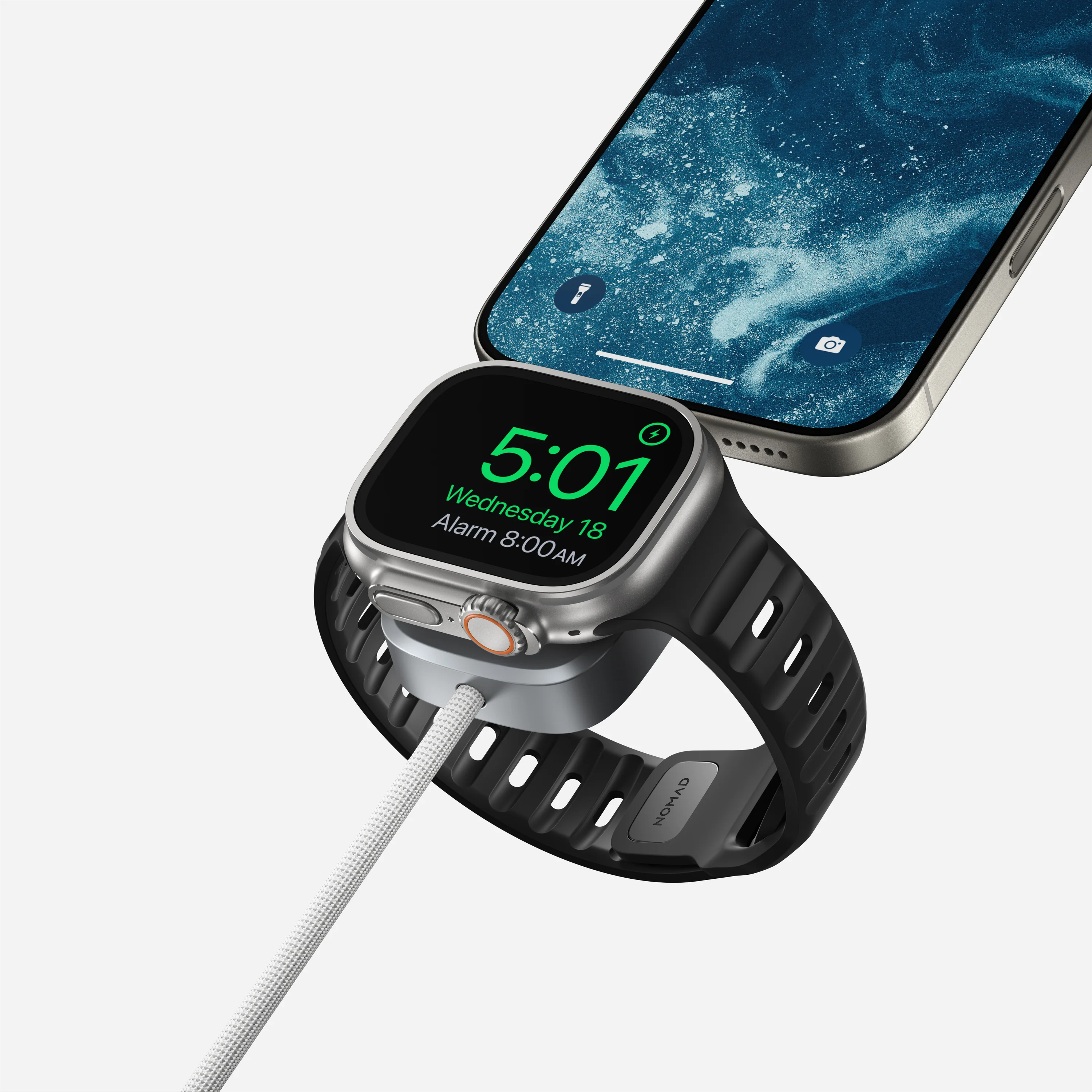 Універсальний кабель Nomad USB-C Kevlar Universal Cable for Apple Watch [1.5 m] - White (NM014667858)