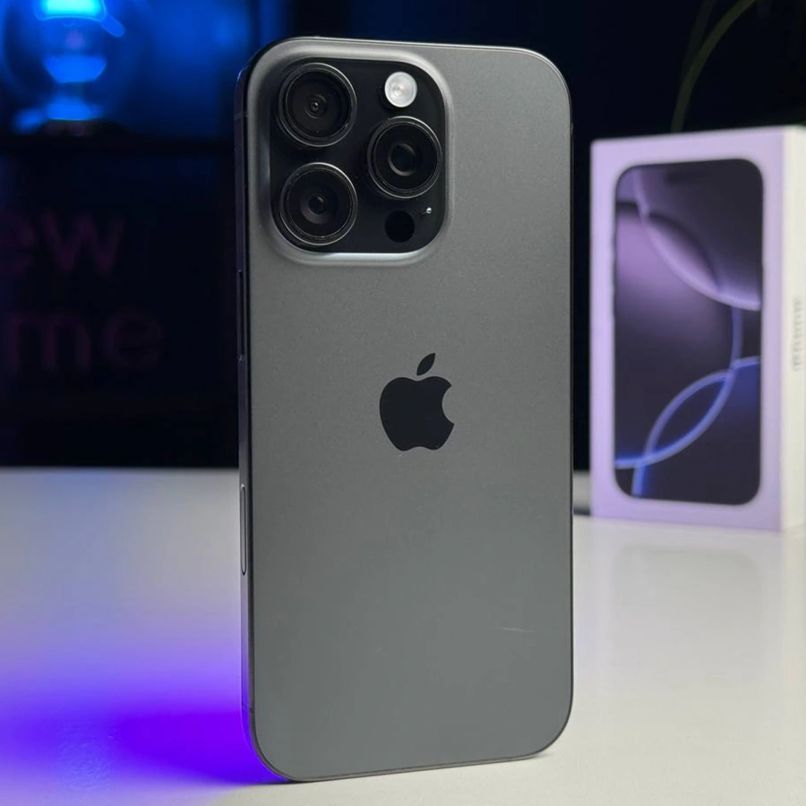 ВИТРИННЫЙ Apple iPhone 16 Pro 256GB Black Titanium (MYNH3) | Состояние: хорошее | Аккумулятор: 100% (11 циклов) | Гарантия: 6 месяцев | Комплект: полный