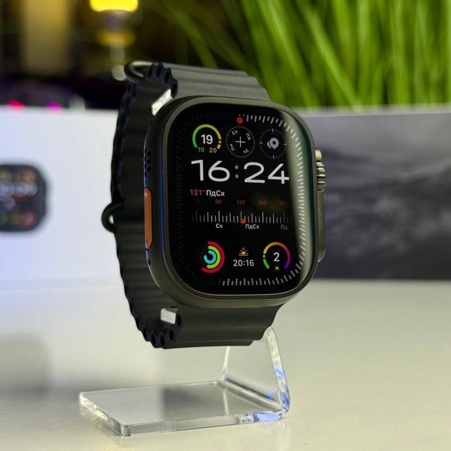 ВИТРИННЫЙ Apple Watch Ultra 2 2024 GPS + Cellular 49mm Black Titanium Case with Black Ocean Band (MX4P3) - Состояние: идеальное | Аккумулятор: 100% Комплектация: полный | Гарантия: 6 мес.