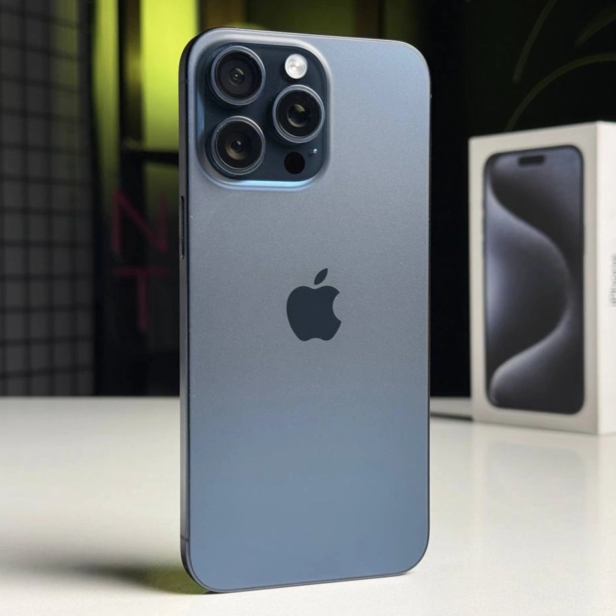 ВЖИВАНИЙ Apple iPhone 15 Pro Max 512GB Blue Titanium (MU7F3) - Стан: гарний | Акумулятор: 87% | Комплектація: повний | Гарантія: 3 міс.
