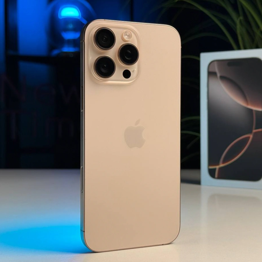 Б/У Apple iPhone 16 Pro Max 512GB Desert Titanium (MYX23) - Состояние: хорошее | Аккумулятор: 100% | Комплектация: полный | Гарантия: 3 мес.