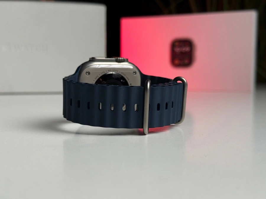 Б/У Apple Watch Ultra 2 GPS + Cellular 49mm Titanium Case with Blue Ocean Band (MREG3) - Состояние: хорошее | Аккумулятор: 99% | Комплектация: полный | Гарантия: 3 мес.