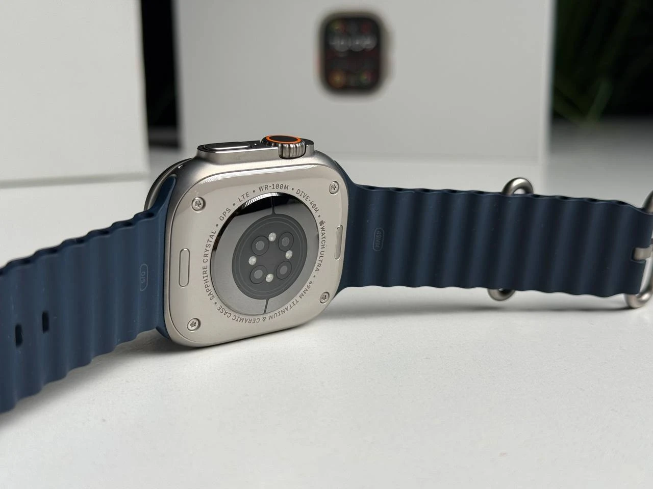 ВЖИВАНИЙ Apple Watch Ultra 2 GPS + Cellular 49mm Titanium Case with Blue Ocean Band (MREG3) - Стан: гарний | Акумулятор: 99% | Комплектація: повний | Гарантія: 3 міс.