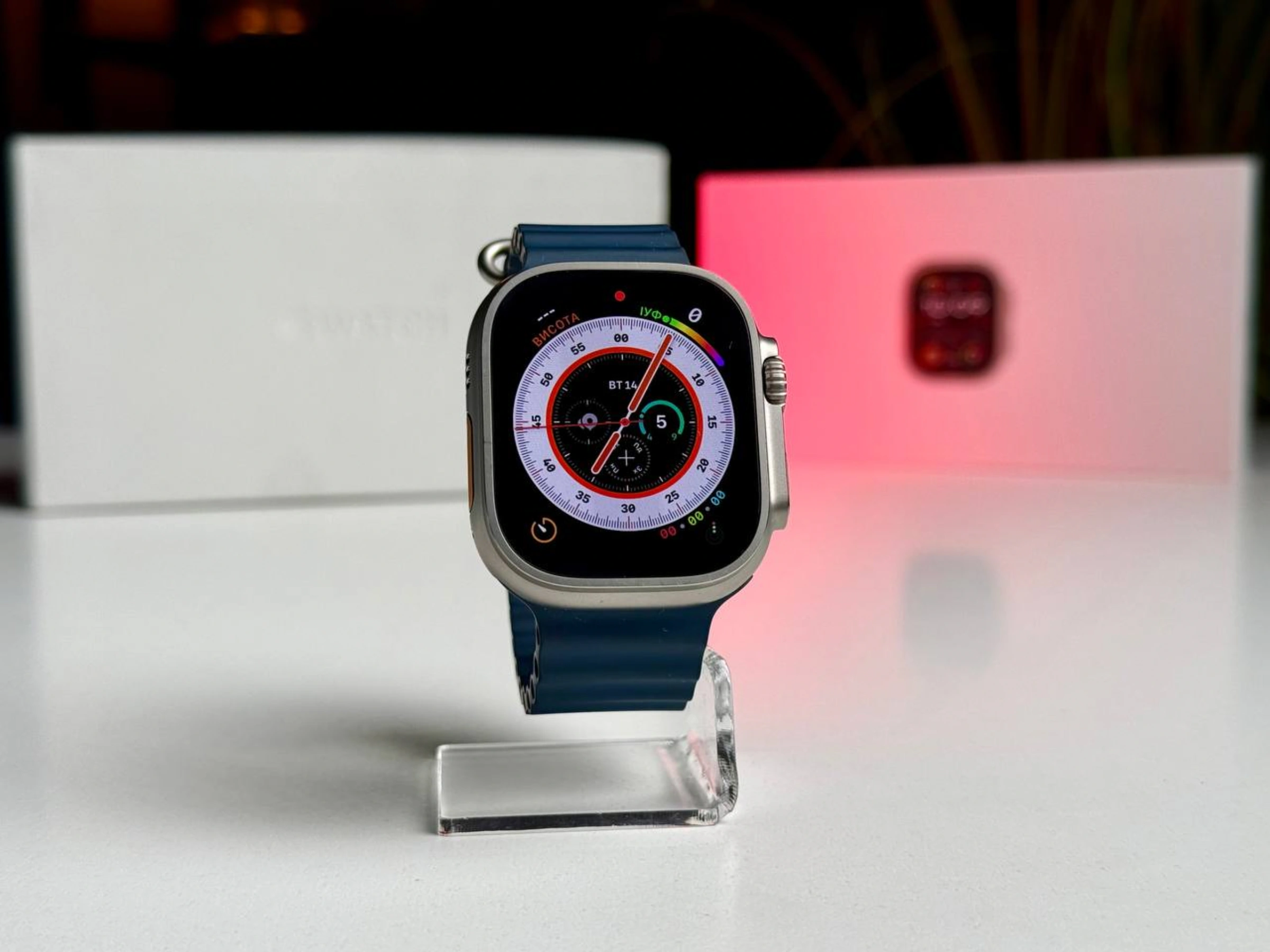 ВЖИВАНИЙ Apple Watch Ultra 2 GPS + Cellular 49mm Titanium Case with Blue Ocean Band (MREG3) - Стан: гарний | Акумулятор: 99% | Комплектація: повний | Гарантія: 3 міс.