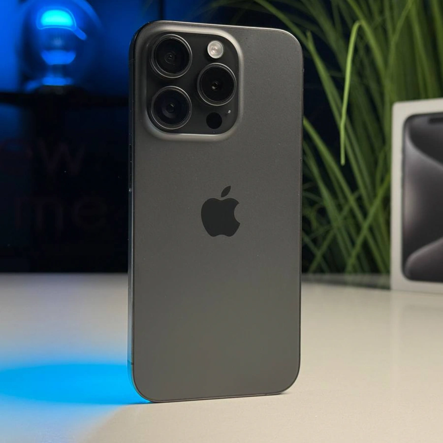 Б/У Apple iPhone 15 Pro 512GB Black Titanium (MTV73) - Состояние: хороший | Аккумулятор: 87% | Комплектация: полный | Гарантія: 3 мес.