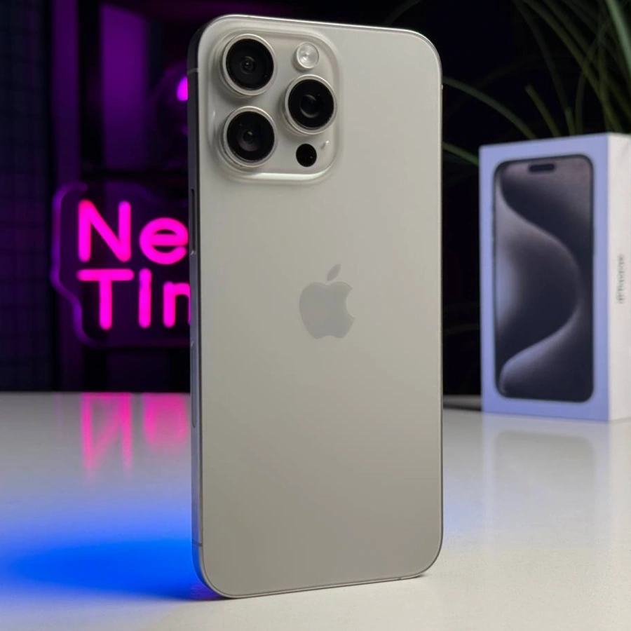 ВЖИВАНИЙ Apple iPhone 15 Pro Max 256GB Natural Titanium eSim (MU683) - Стан: гарний | Акумулятор: 91% | Комплектація: повний | Гарантія: 1 міс.