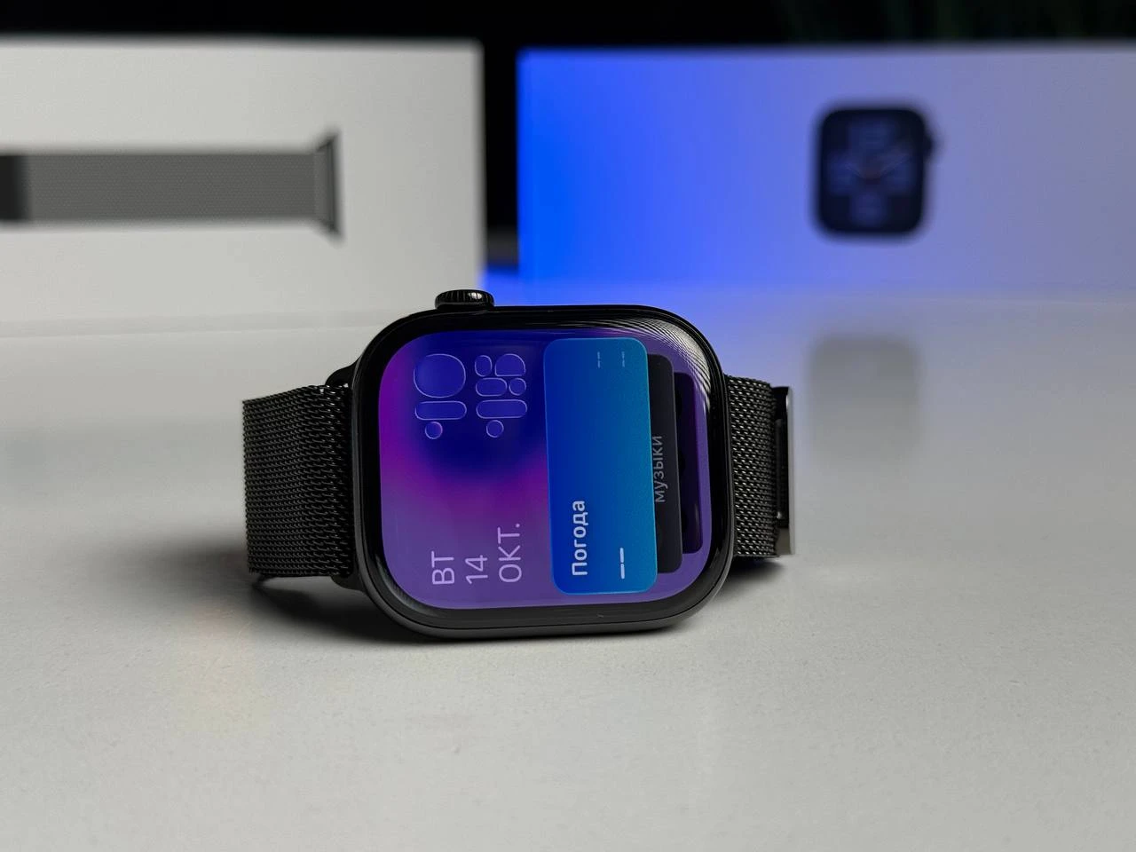 ВЖИВАНИЙ Apple Watch Series 10 GPS + Cellular 46mm Slate Titanium Case with Slate Milanese Loop - S/M (MC7R4) - Стан: гарний | Акумулятор: 93% | Комплектація: повний | Гарантія: 3 міс.