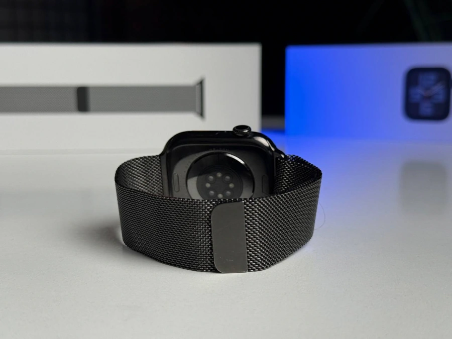 Б/У Apple Watch Series 10 GPS + Cellular 46mm Slate Titanium Case with Slate Milanese Loop - S/M (MC7R4) - Состояние: хороший | Аккумулятор: 93% | Комплектация: полный | Гарантія: 3 мес.