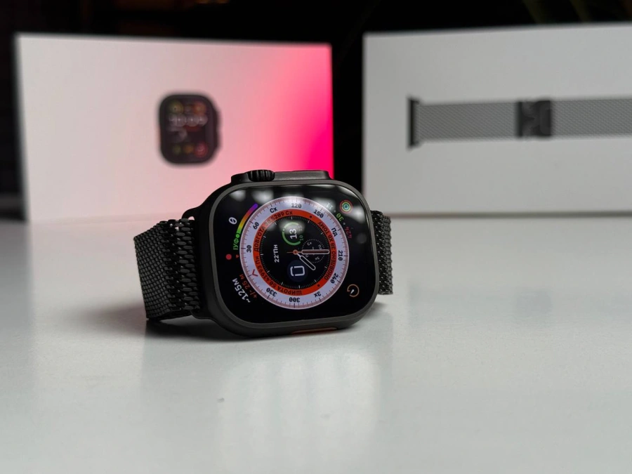 Б/У Apple Watch Ultra 2 2024 GPS + Cellular 49mm Black Titanium Case with Black Titanium Milanese Loop - Medium (MX5U3) - Состояние: хороший | Аккумулятор: 99% | Комплектация: полный | Гарантія: 3 мес.