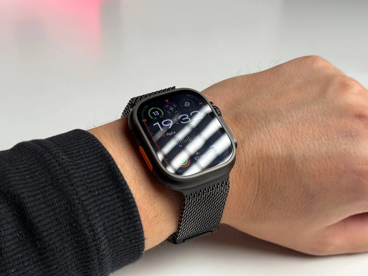 ВЖИВАНИЙ Apple Watch Ultra 2 2024 GPS + Cellular 49mm Black Titanium Case with Black Titanium Milanese Loop - Medium (MX5U3) - Стан: гарний | Акумулятор: 99% | Комплектація: повний | Гарантія: 3 міс.