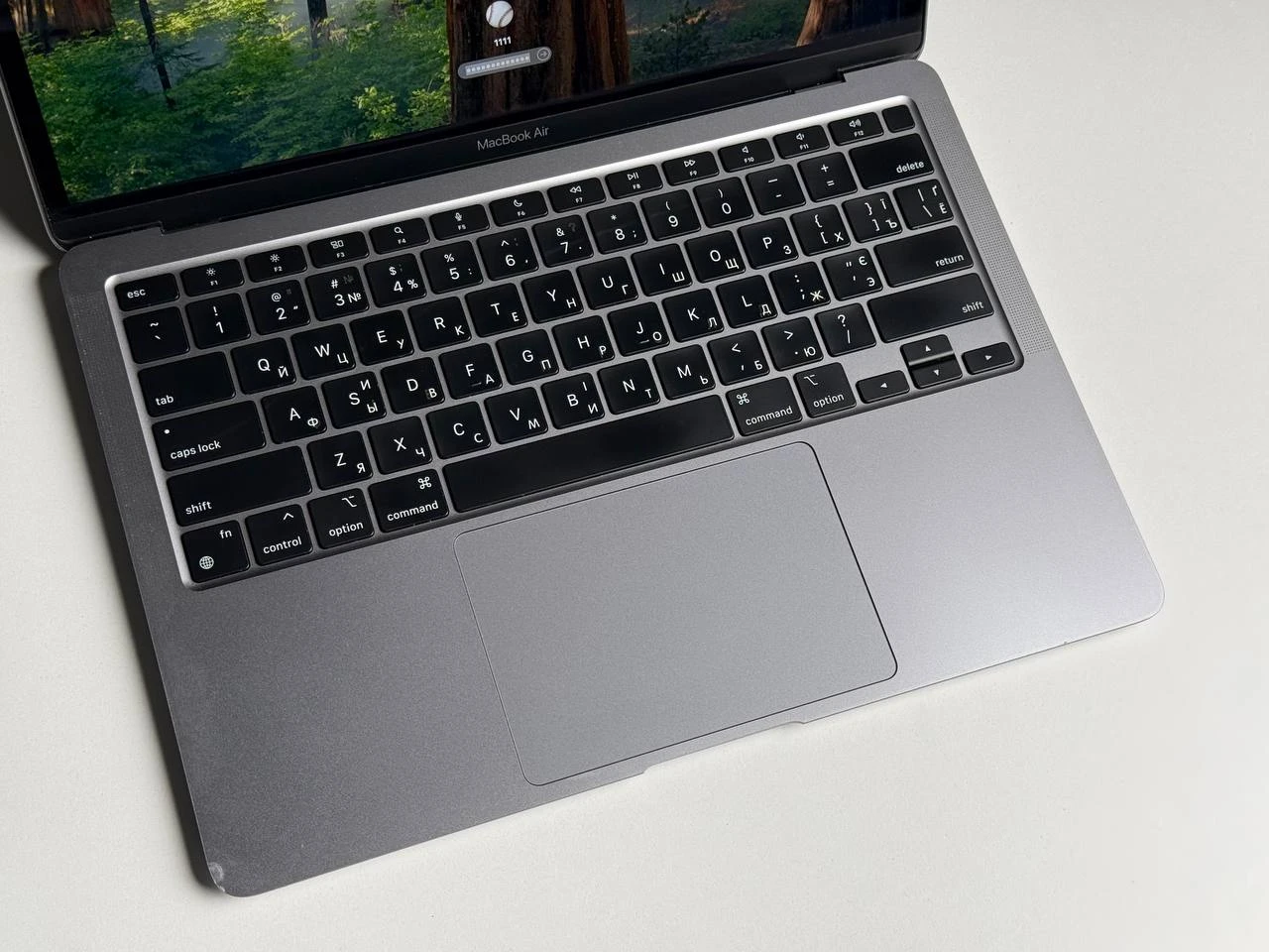ВЖИВАНИЙ MacBook Air 13" M1/8CPU/7GPU/8GB/256GB Space Gray 2020 (MGN63) - US English - Стан: задовільний | Акумулятор: 85% | Комплектація: повний | Гарантія: 3 міс.