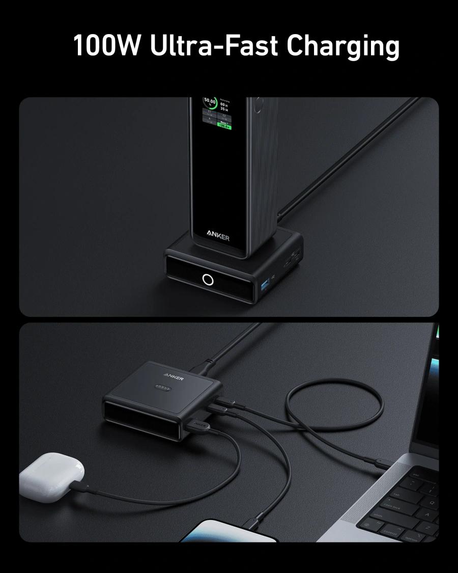 Зарядний пристрій Anker 100W Charging Base for Anker Prime Power Bank (A1902311)
