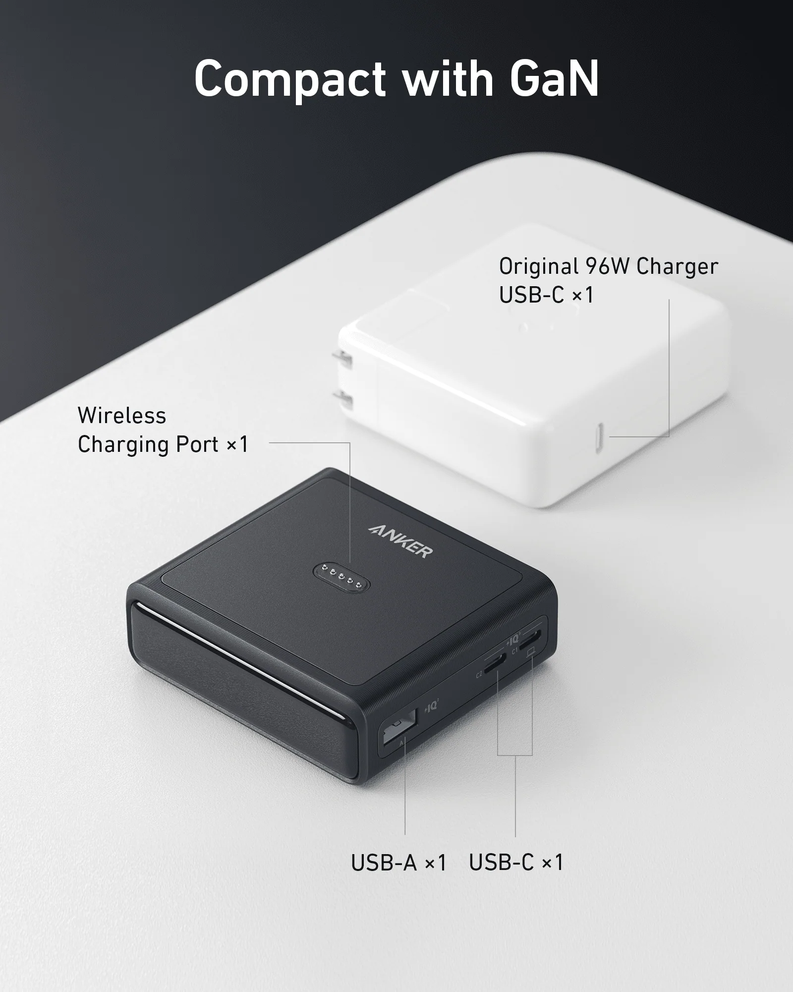 Зарядний пристрій Anker 100W Charging Base for Anker Prime Power Bank (A1902311)