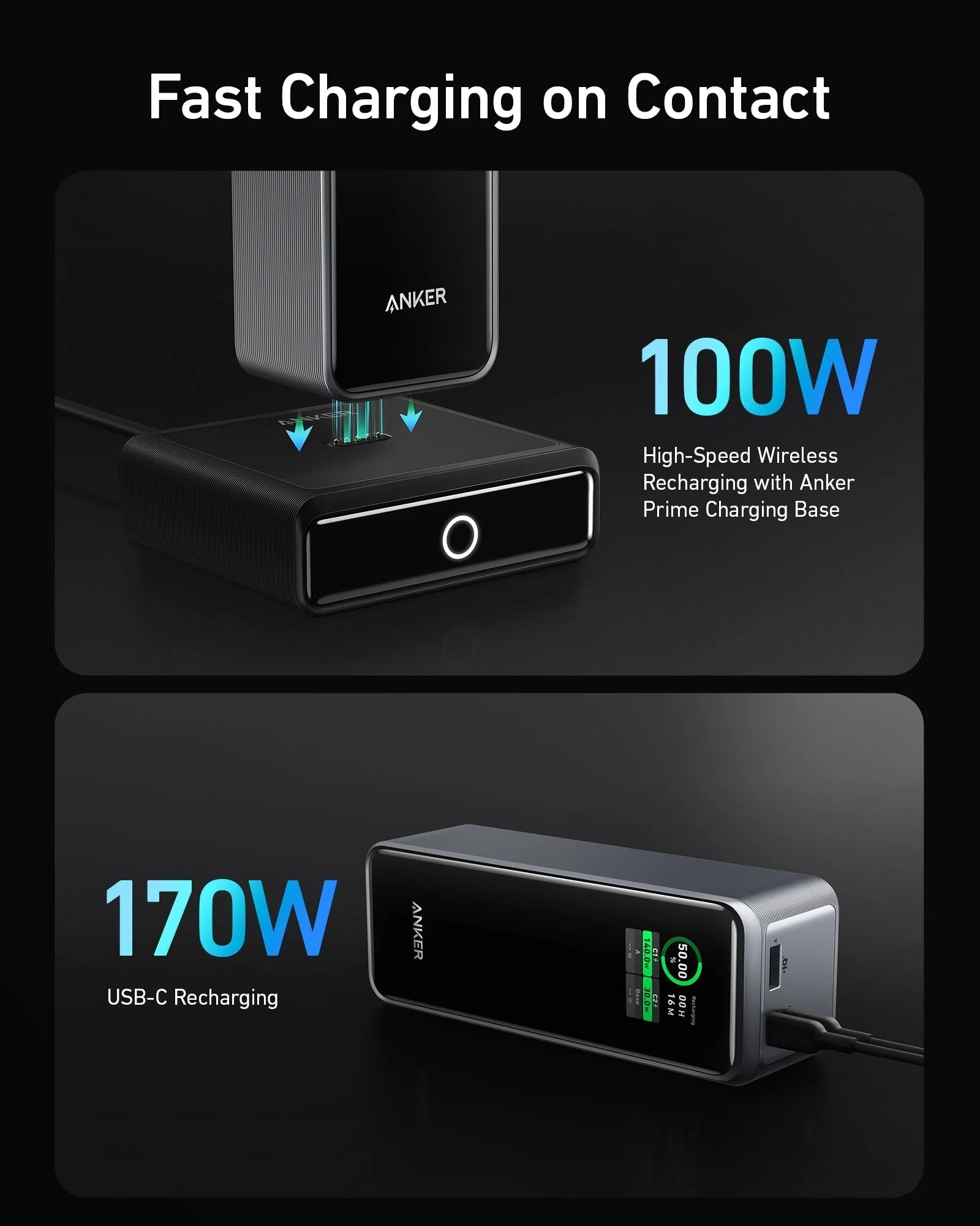 Внешний аккумулятор [павербанк] Anker Prime 27,650mAh Power Bank 250W with 100W Charging Base (A1340311+A1902311)