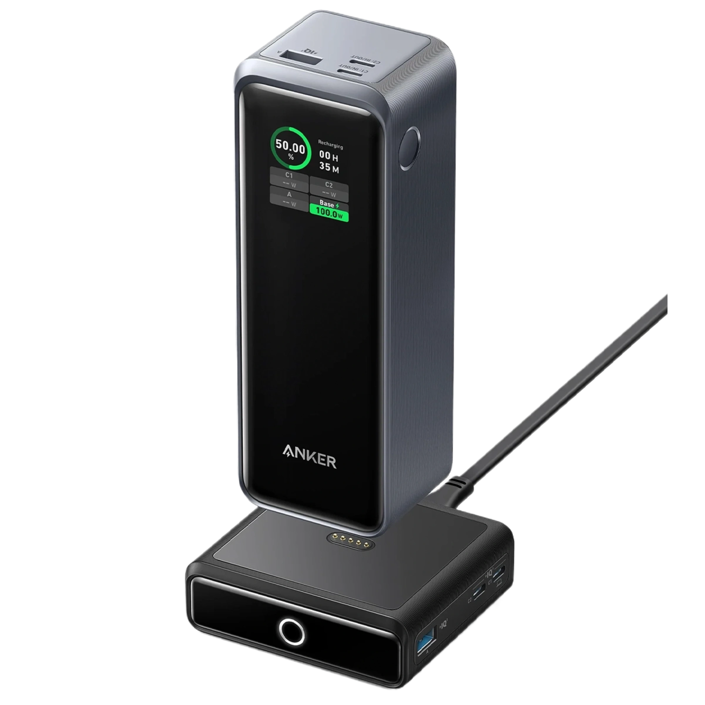 Внешний аккумулятор [павербанк] Anker Prime 27,650mAh Power Bank 250W with 100W Charging Base (A1340311+A1902311)