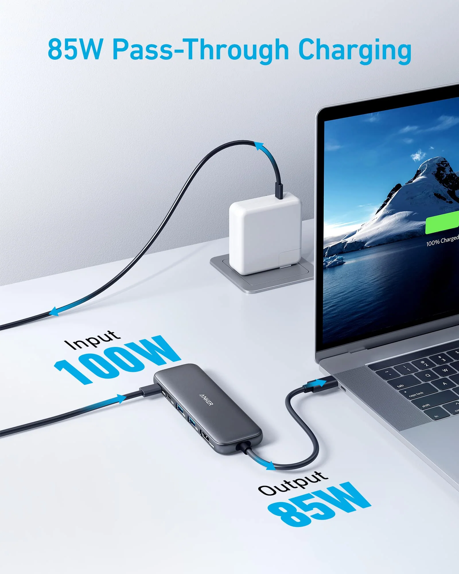 Адаптер Anker 332 USB-C Hub 5-in-1 - Black (A8355011)