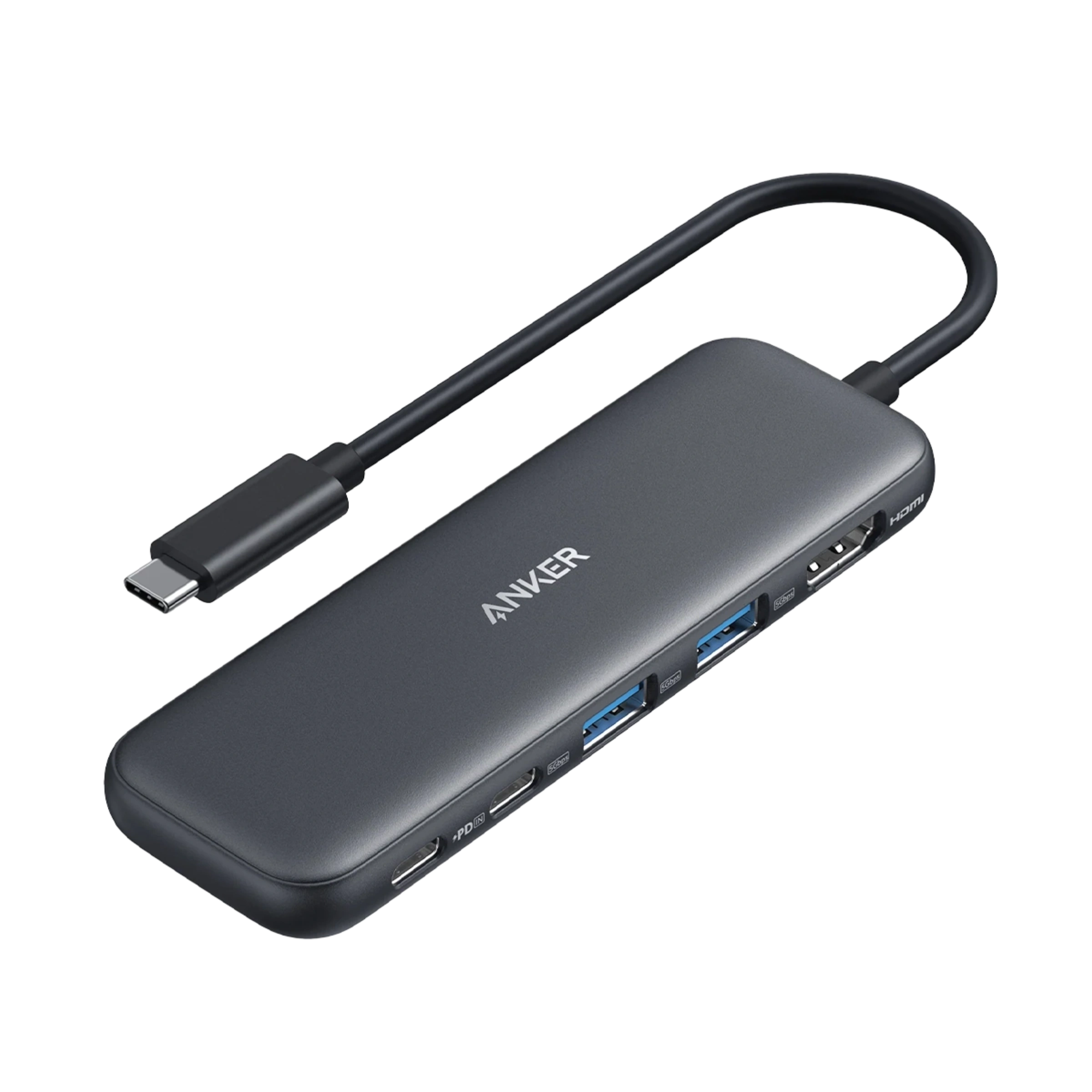 Адаптер Anker 332 USB-C Hub 5-in-1 - Black (A8355011)