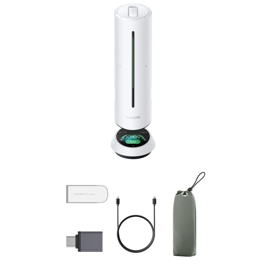 AI спікерфон для онлайн-зустрічей Insta360 Wave Standard Bundle - Arctic White (CINSABCA-WAVE01)