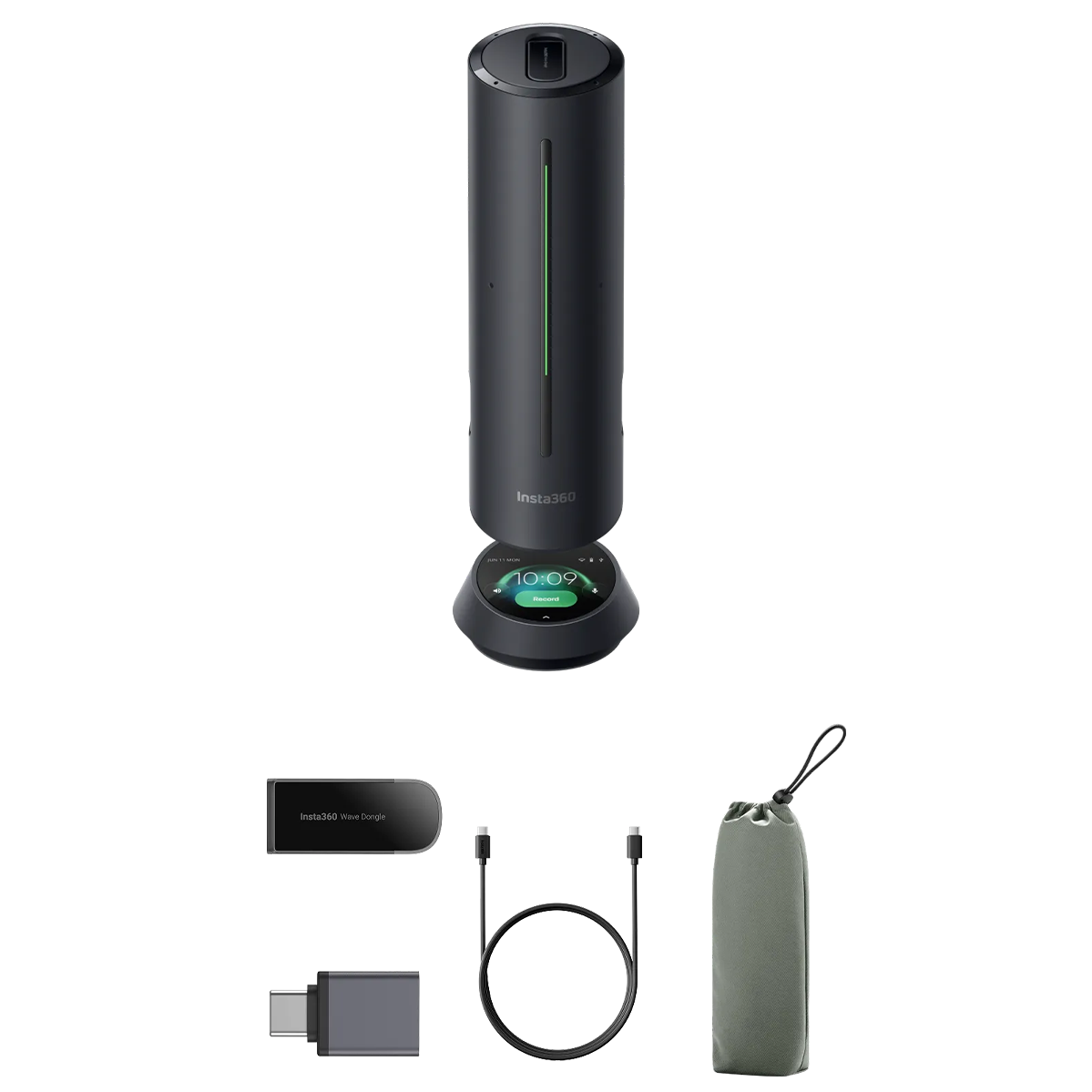 AI спикерфон для онлайн-встреч Insta360 Wave Standard Bundle - Graphite Black (CINSABCA-WAVE02)