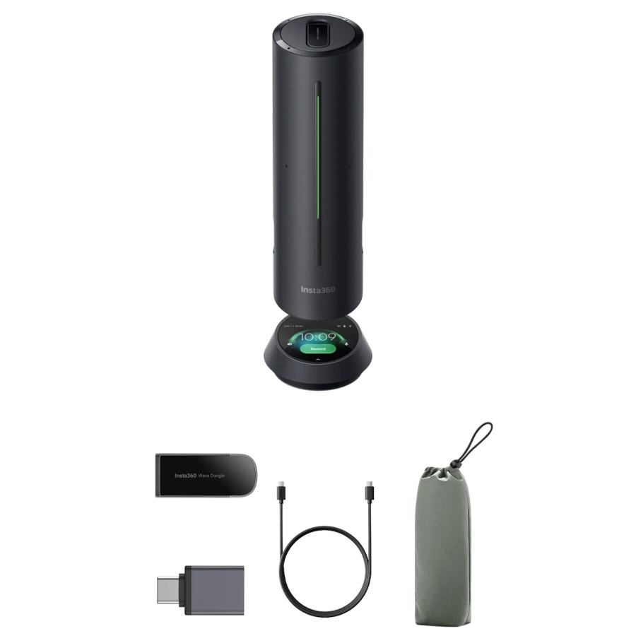 AI спикерфон для онлайн-встреч Insta360 Wave Standard Bundle - Graphite Black (CINSABCA-WAVE02)