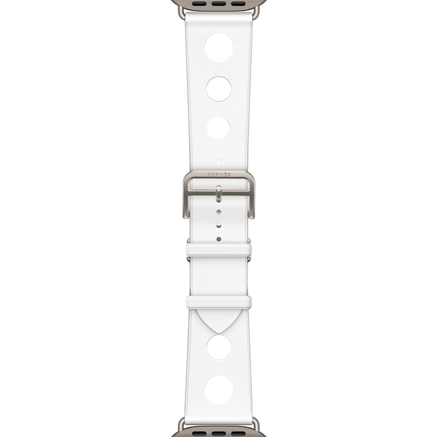 Apple Watch Hermès Ultra 3 GPS + Cellular 49mm Natural Titanium Case with Blanc Scub’H Diving (MF2A4+MGND4)