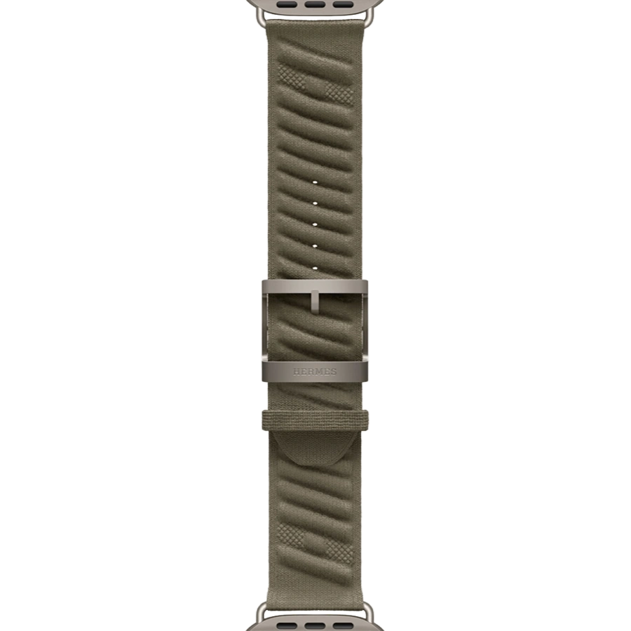 Apple Watch Hermès Ultra 3 GPS + Cellular 49mm Natural Titanium Case with Gris Titane En Mer (MF2A4+MGN84)